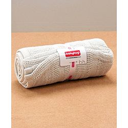 Babyhug All Season Cotton Cellular Blanket - Grey