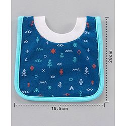 Babyhug Cotton Pullover Bibs Multi Print Set of 2 - Blue White