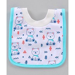 Babyhug Cotton Pullover Bibs Multi Print Set of 2 - Blue White