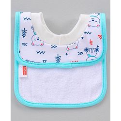 Babyhug Cotton Pullover Bibs Multi Print Set of 2 - Blue White