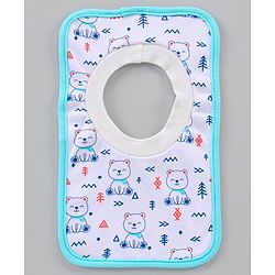 Babyhug Cotton Pullover Bibs Multi Print Set of 2 - Blue White