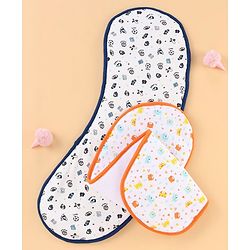 Babyhug Cotton Burp Cloths Multiprint Set of 2 - White