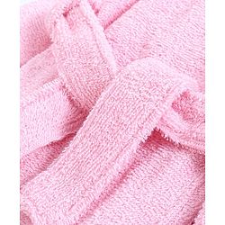 Babyhug Full Sleeves Crown Bathrobe - Pink