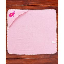 Babyhug Hooded Towel Whale Print - Pink
