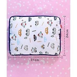 Babyhug Cotton Head Shaping 1 Kg Mustard Seeds/Rai Pillow Car Print - Navy Blue
