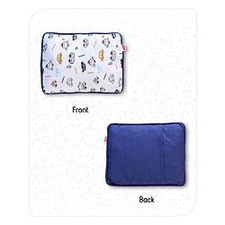 Babyhug Cotton Head Shaping 1 Kg Mustard Seeds/Rai Pillow Car Print - Navy Blue