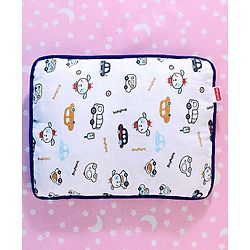 Babyhug Cotton Head Shaping 1 Kg Mustard Seeds/Rai Pillow Car Print - Navy Blue