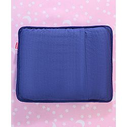 Babyhug Cotton Head Shaping 1 Kg Mustard Seeds/Rai Pillow Car Print - Navy Blue