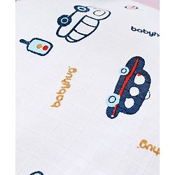 Babyhug Cotton Head Shaping 1 Kg Mustard Seeds/Rai Pillow Car Print - Navy Blue