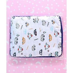 Babyhug Cotton Head Shaping 1 Kg Mustard Seeds/Rai Pillow Car Print - Navy Blue