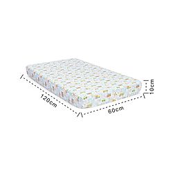 Babyhug Premium 100% Cotton Fitted Crib Sheet Transport Print Small - Blue