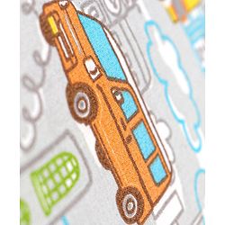 Babyhug Premium 100% Cotton Fitted Crib Sheet Transport Print Large - Blue| Gentle on Babies Skin| Cozy Sleeping Environment| Versatile Use| 100% Cotton| Elastic Borders| Machine Washable
