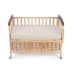 Babyhug Premium 100% Cotton Fitted Crib Sheet Polka Dots Large - Multicolor| Gentle on Babies Skin| Cozy Sleeping Environment| Versatile Use| 100% Cotton| Elastic Borders| Machine Washable
