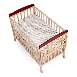 Babyhug Premium 100% Cotton Fitted Crib Sheet Polka Dots Large - Multicolor| Gentle on Babies Skin| Cozy Sleeping Environment| Versatile Use| 100% Cotton| Elastic Borders| Machine Washable