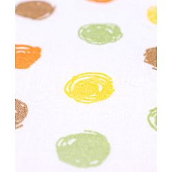 Babyhug Premium 100% Cotton Fitted Crib Sheet Polka Dots Large - Multicolor| Gentle on Babies Skin| Cozy Sleeping Environment| Versatile Use| 100% Cotton| Elastic Borders| Machine Washable