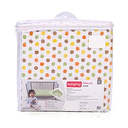 Babyhug Premium 100% Cotton Fitted Crib Sheet Polka Dots Large - Multicolor| Gentle on Babies Skin| Cozy Sleeping Environment| Versatile Use| 100% Cotton| Elastic Borders| Machine Washable
