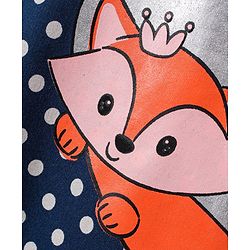 Babyhug Full Sleeves Sweatshirt With Frill Detailing Fox Graphics - Limoges Aop