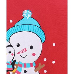 Babyhug Full Sleeves Sweatshirts Snowman Print - Red