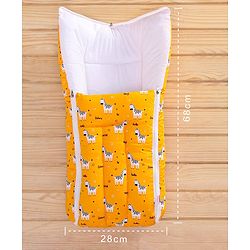 Babyhug 100% Cotton Sleeping Bag cum Carry Nest Zebra Print - Orange