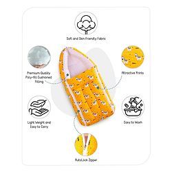 Babyhug 100% Cotton Sleeping Bag cum Carry Nest Zebra Print - Orange