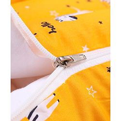 Babyhug 100% Cotton Sleeping Bag cum Carry Nest Zebra Print - Orange