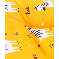 Babyhug 100% Cotton Sleeping Bag cum Carry Nest Zebra Print - Orange