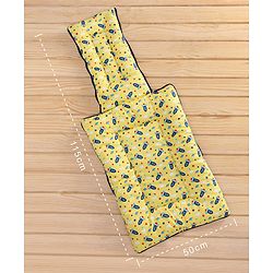 Babyhug 100% Cotton Sleeping Bag cum Carry Nest Space Print - Yellow