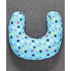 Babyhug 100% Cotton Feeding Pillow Circle Print - Blue