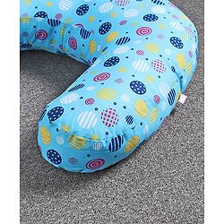 Babyhug 100% Cotton Feeding Pillow Circle Print - Blue | Fits upto waist size 44 inches