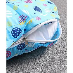 Babyhug 100% Cotton Feeding Pillow Circle Print - Blue | Fits upto waist size 44 inches