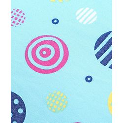 Babyhug 100% Cotton Feeding Pillow Circle Print - Blue | Fits upto waist size 44 inches