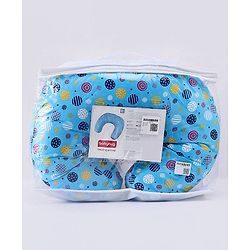 Babyhug 100% Cotton Feeding Pillow Circle Print - Blue