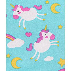 Babyhug Cotton Feeding Pillow With Belt Unicorn Print - Blue | Fits upto waist size 44 inches