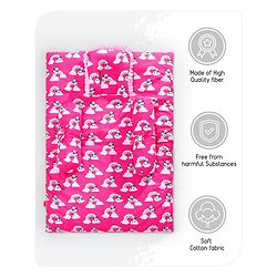 Babyhug 100% Cotton Bedding Set - Pink