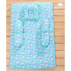Babyhug 100% Cotton Bedding Set - Blue