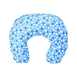 Babyhug 100% Cotton Feeding Pillow with Nursing Cape Polka Dots - Blue
