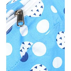 Babyhug 100% Cotton Feeding Pillow with Nursing Cape Polka Dots - Blue