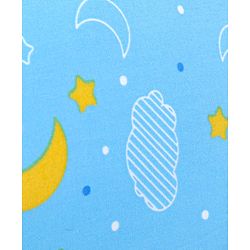 Babyhug 100% Cotton Feeding Pillow with Nursing Cape Moon Print - Blue