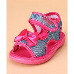 Cute Walk by Babyhug Sandals Bow Applique - Dark Pink