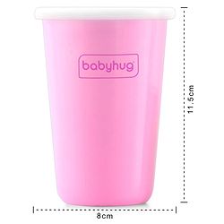 Babyhug Stainless Steel Tumbler With Airtight Lids & Straw Pink - 300 ml