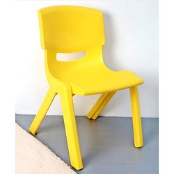 Babyhug Kids Plastic School Study Chair - Yellow