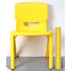 Babyhug Kids Plastic School Study Chair - Yellow