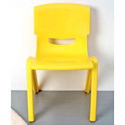 Babyhug Kids Plastic School Study Chair - Yellow