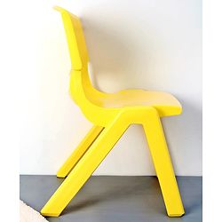 Babyhug Kids Plastic School Study Chair - Yellow