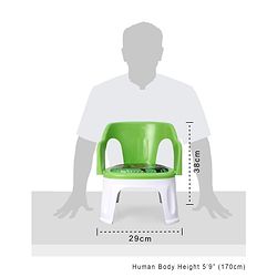 Babyhug Multipurpose Strong & Durable Chair With Handle- Green