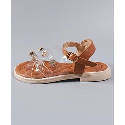 Cute Walk by Babyhug Party Wear Sandals - Brown