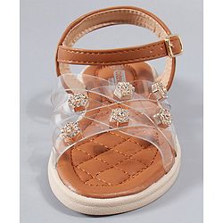 Cute Walk by Babyhug Party Wear Sandals - Brown