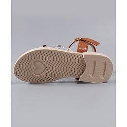 Cute Walk by Babyhug Party Wear Sandals - Brown