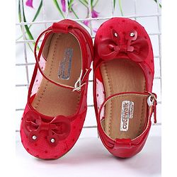 Cute Walk by Babyhug Embellished Bellies - Red