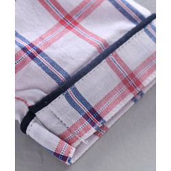 Babyhug Full Sleeves Night Suit Checks - White